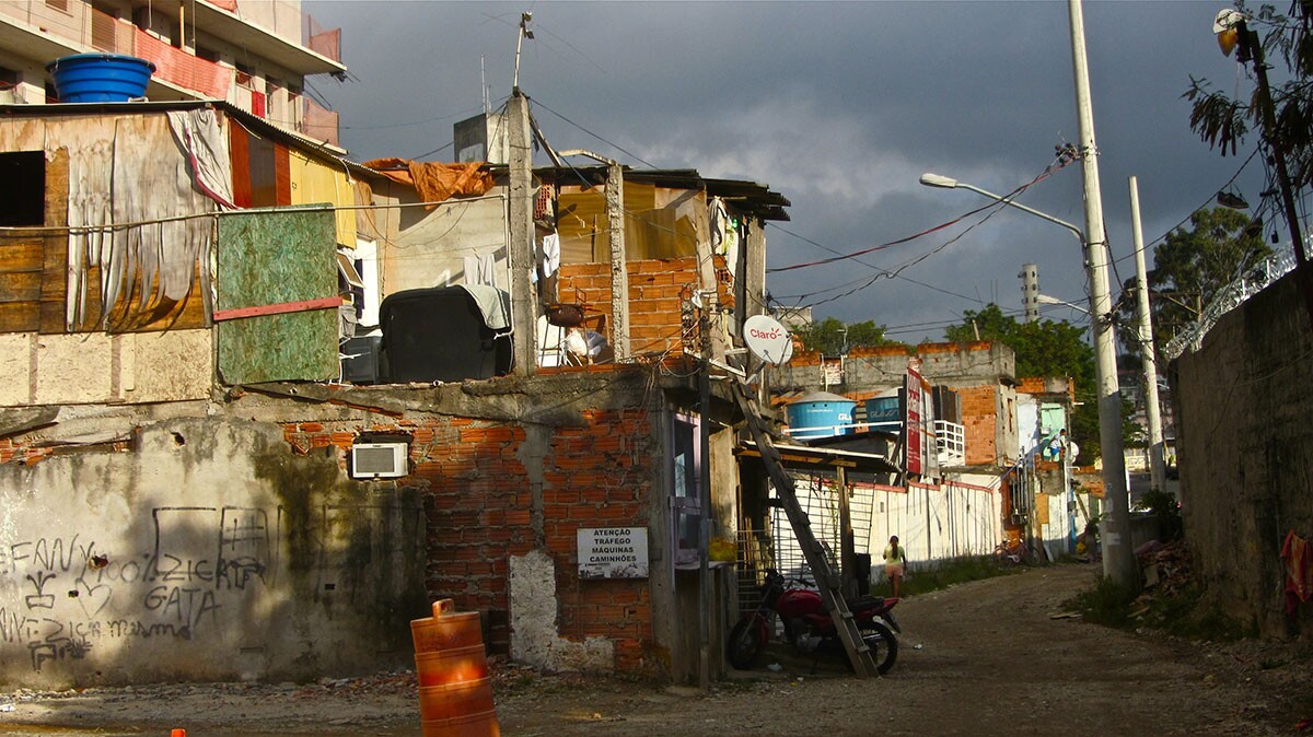 Diogo Pires. Legenda: Cerca de 505 famílias moram na favela Diogo Pires