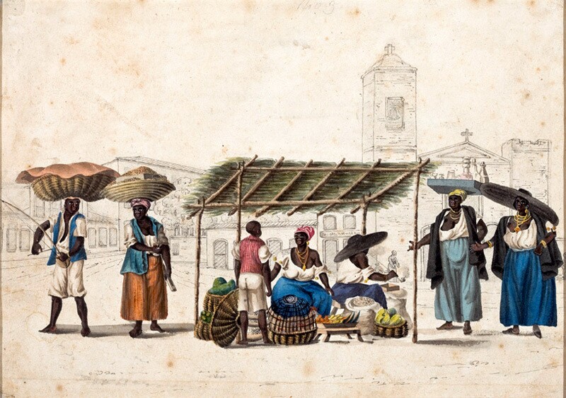 Quitandeiras da Lapa,1819-1820, Rio de Janeiro, Henry Chamberlain 