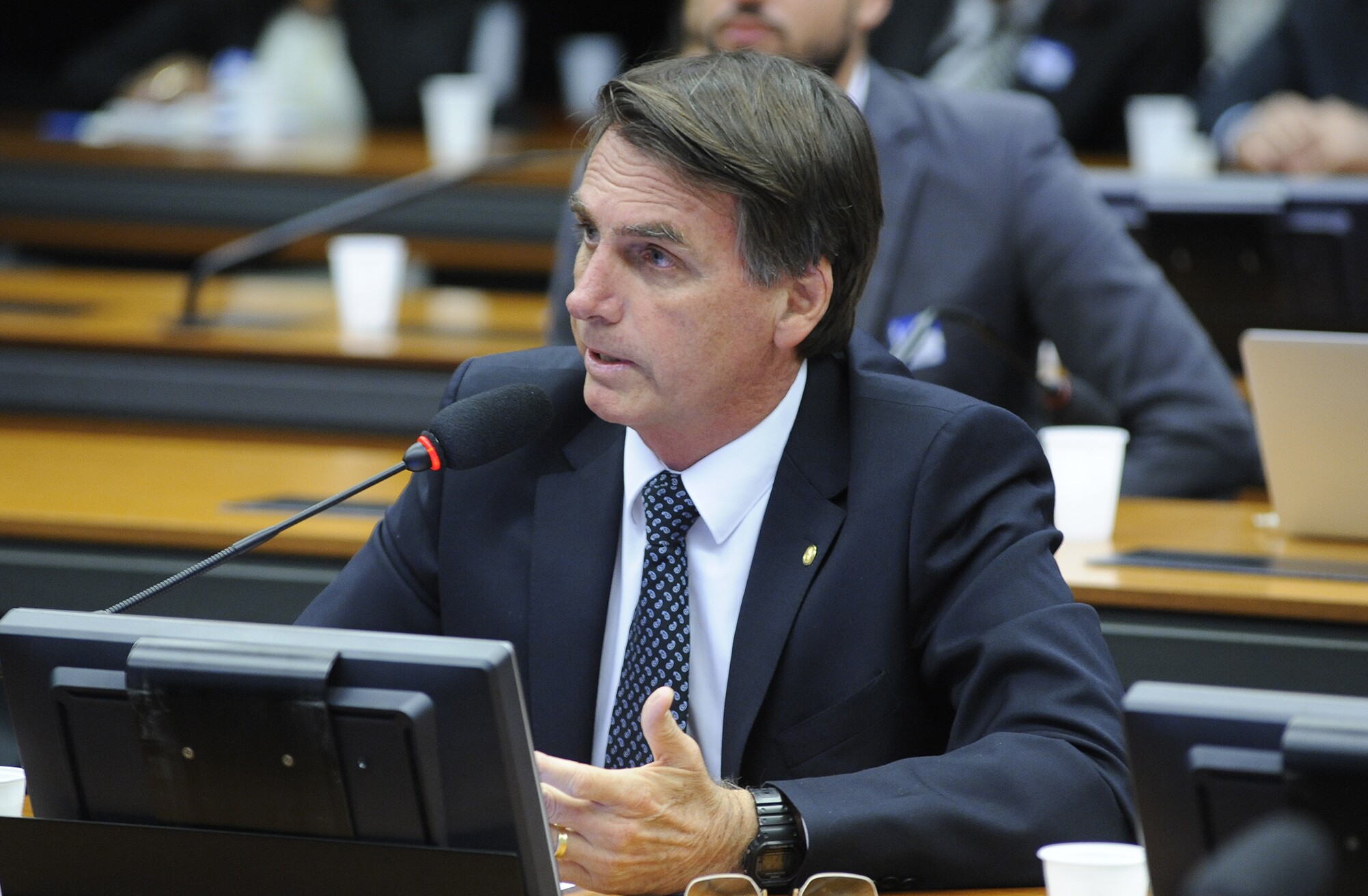 O deputado Jair Bolsonaro (PSC-RJ), na Câmara dos Deputados.