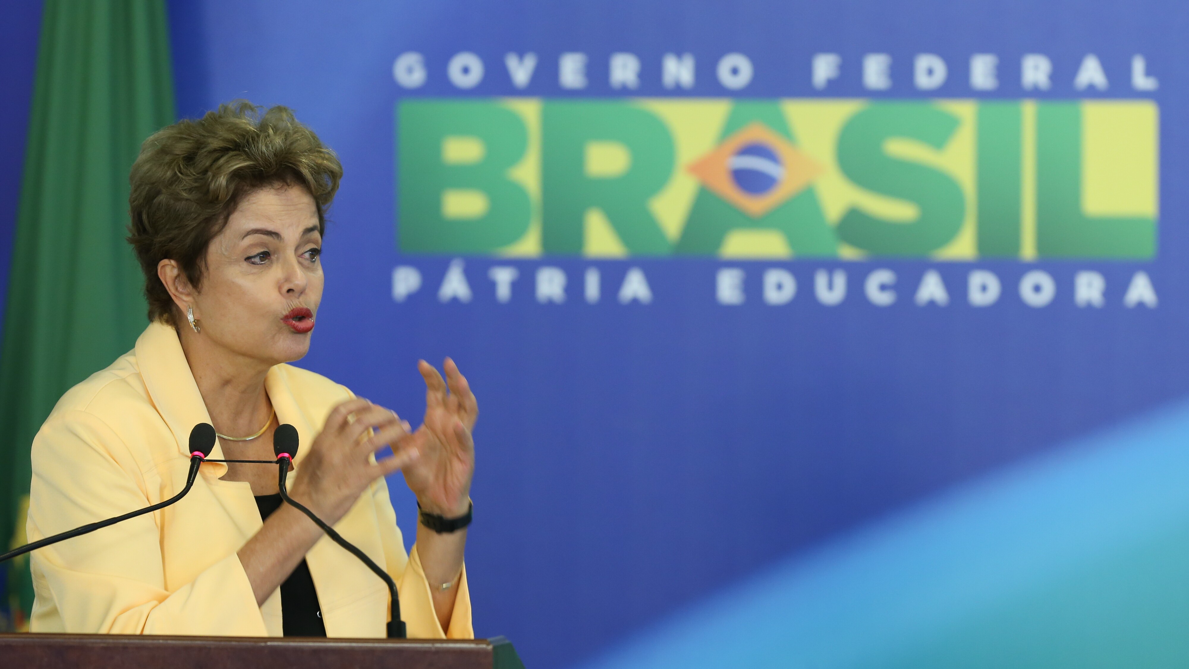 Presidente Dilma durante recepção à Delegação Brasileira da WorldSkills 2015.