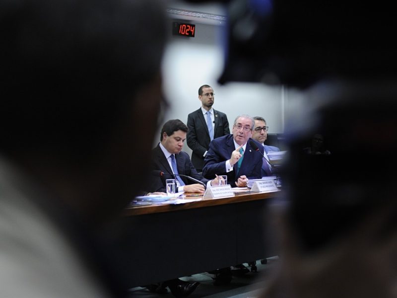 O deputado Eduardo Cunha (PMDB-RJ) presta depoimento no Conselho de Ética