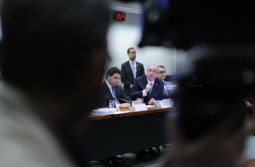 O deputado Eduardo Cunha (PMDB-RJ) presta depoimento no Conselho de Ética