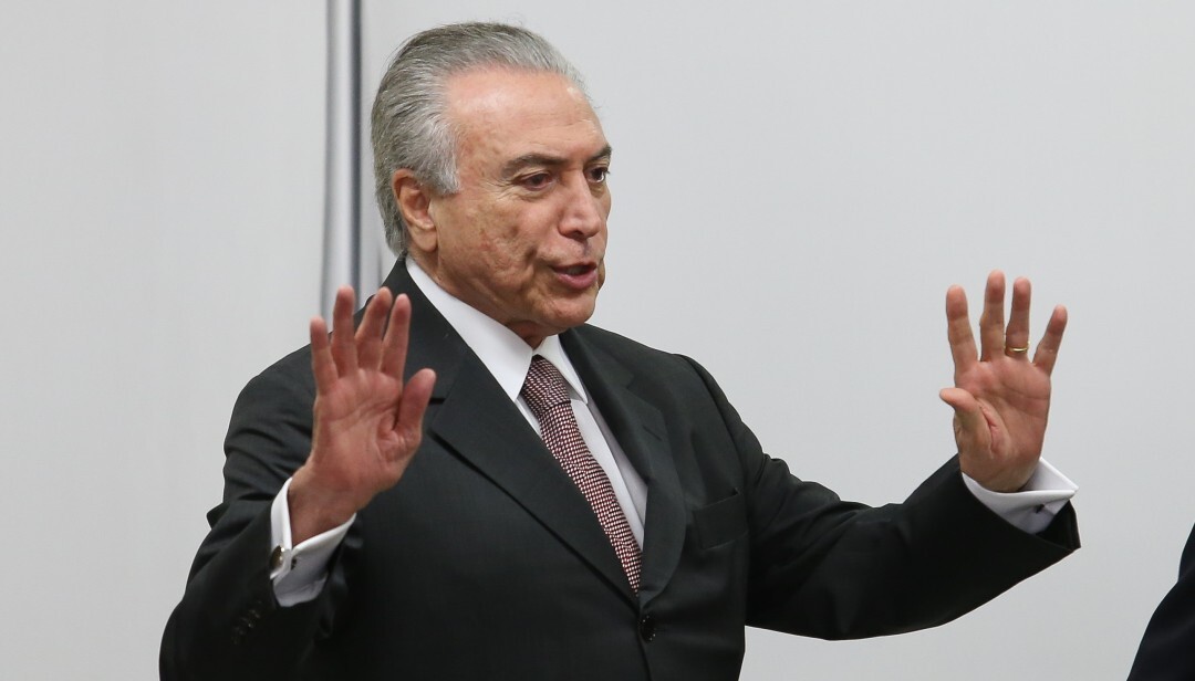 O presidente interino, Michel Temer, que prometeu não tentar se reeleger