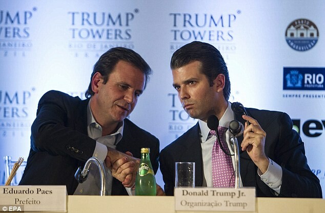 Em 2012, Paes e Trump Jr. anunciam as Trump Towers (Foto: Divulgação)