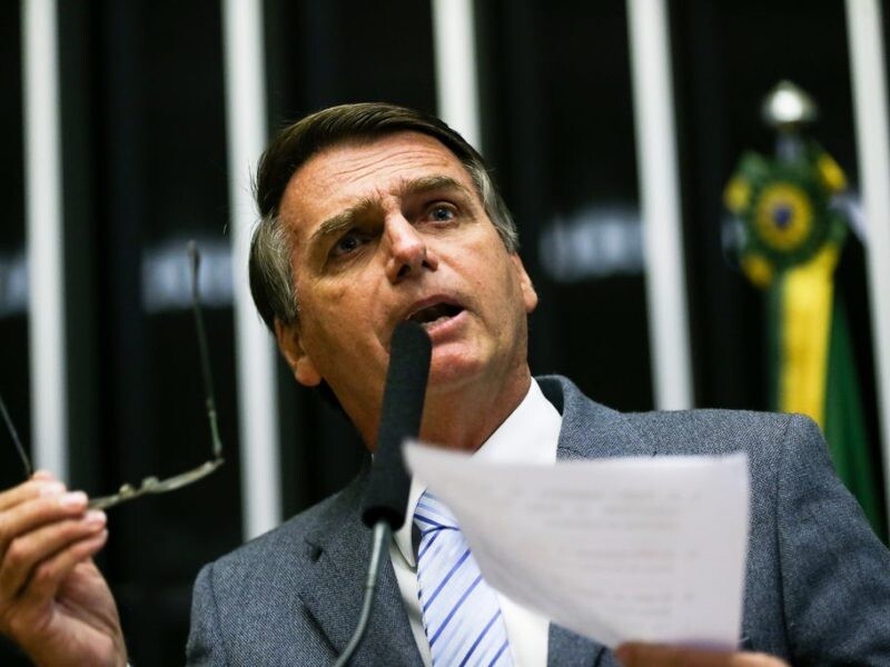 O deputado Jair Bolsonaro (PSL), em discurso durante eleição do presidente da Câmara dos Deputados, em 2017: dado sobre juros citado em plano de governo está correto