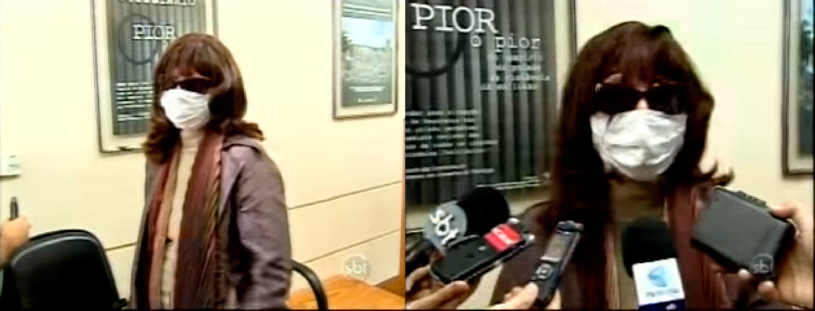 De peruca, óculos escuros e máscara, Rozângela se apresentou ao Conselho de Psicologia do Rio de Janeiro, em 2009, após ser denunciada por realizar tratamento de alteração da sexualidade