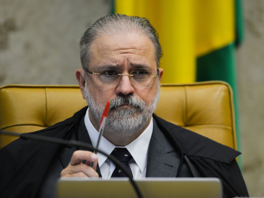 O procurador Geral da República, Augusto Aras, durante sessão do STF