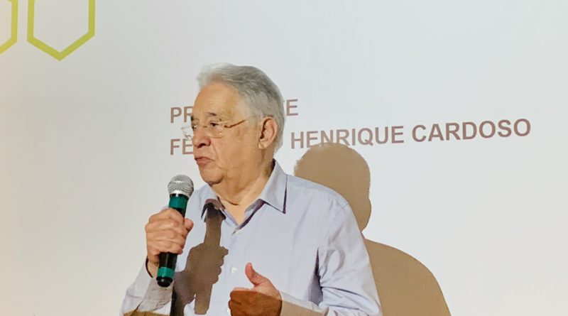 O ex-presidente Fernando Henrique Cardoso palestrou para empresários e cientistas em evento da Green Hub, em São Paulo, antes da pandemia do coronavírus (Green Hub)