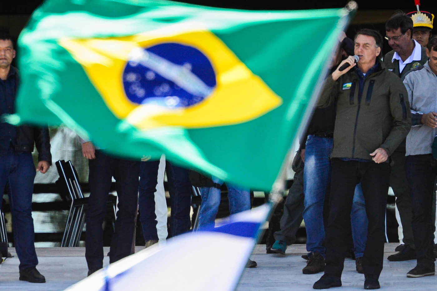 O presidente Jair Bolsonaro participou no domingo 8/8/2021 de um passeio de moto em Brasília em homenagem ao Dia dos Pais. A manifestação reuniu apoiadores do presidente, que se concentraram em frente ao Palácio do Planalto, na Praça dos Três Poderes.