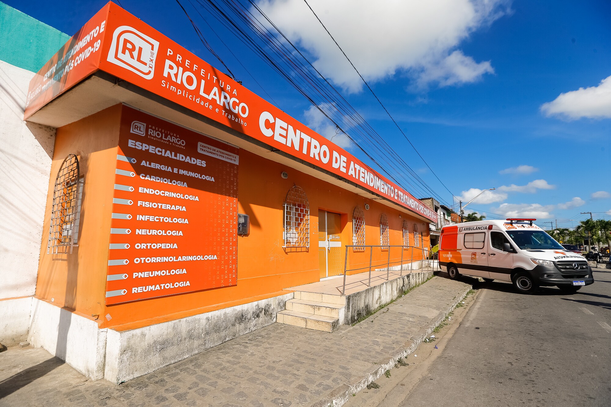 Fachada de posto de saúde em Rio Largo.