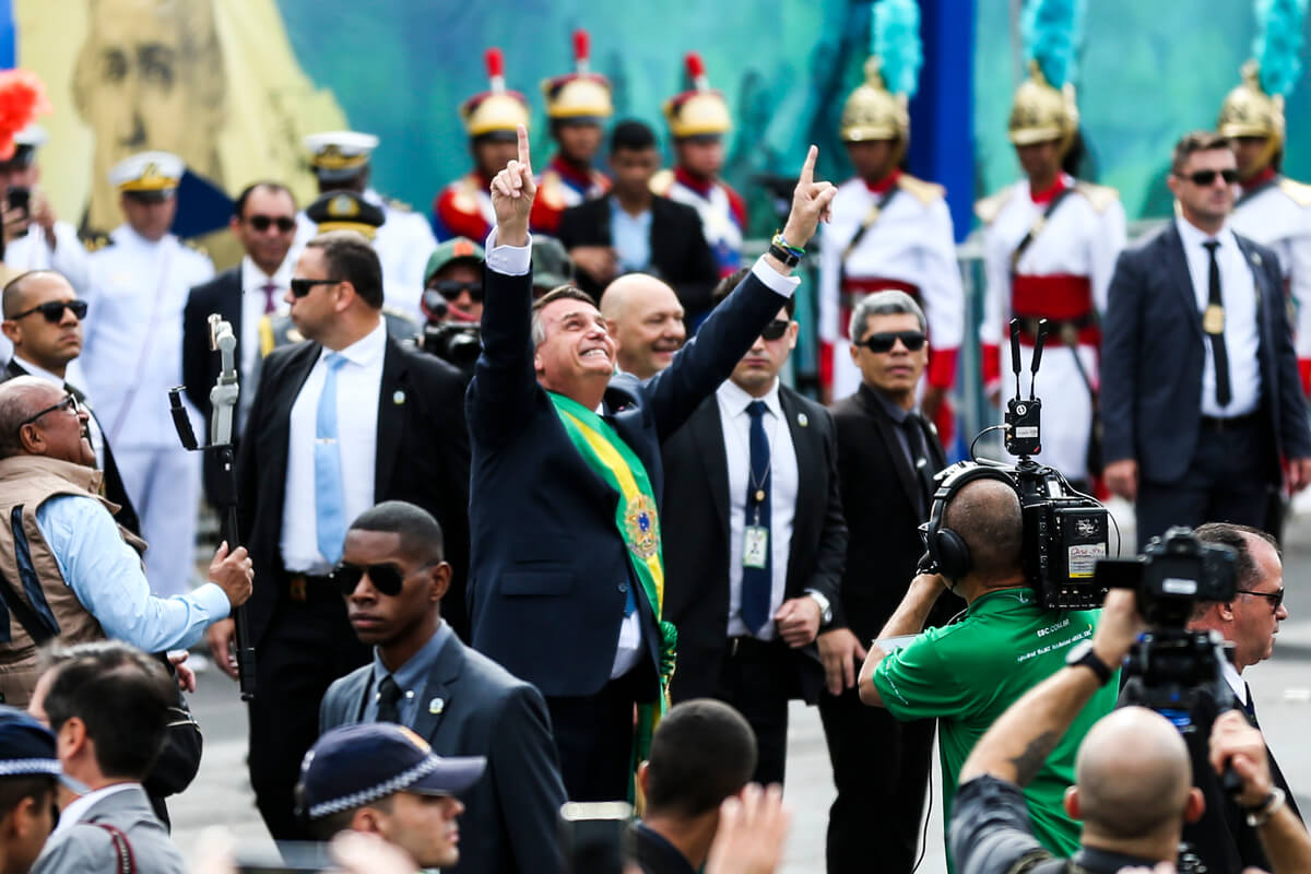 Jair Bolsonaro em comemoração do bicentenário da independência do Brasil.