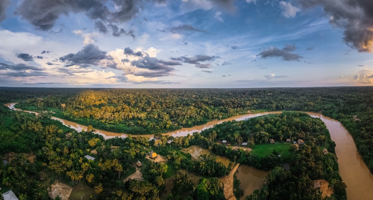 Rio Amônia, na fronteira entre o Peru e o Brasil