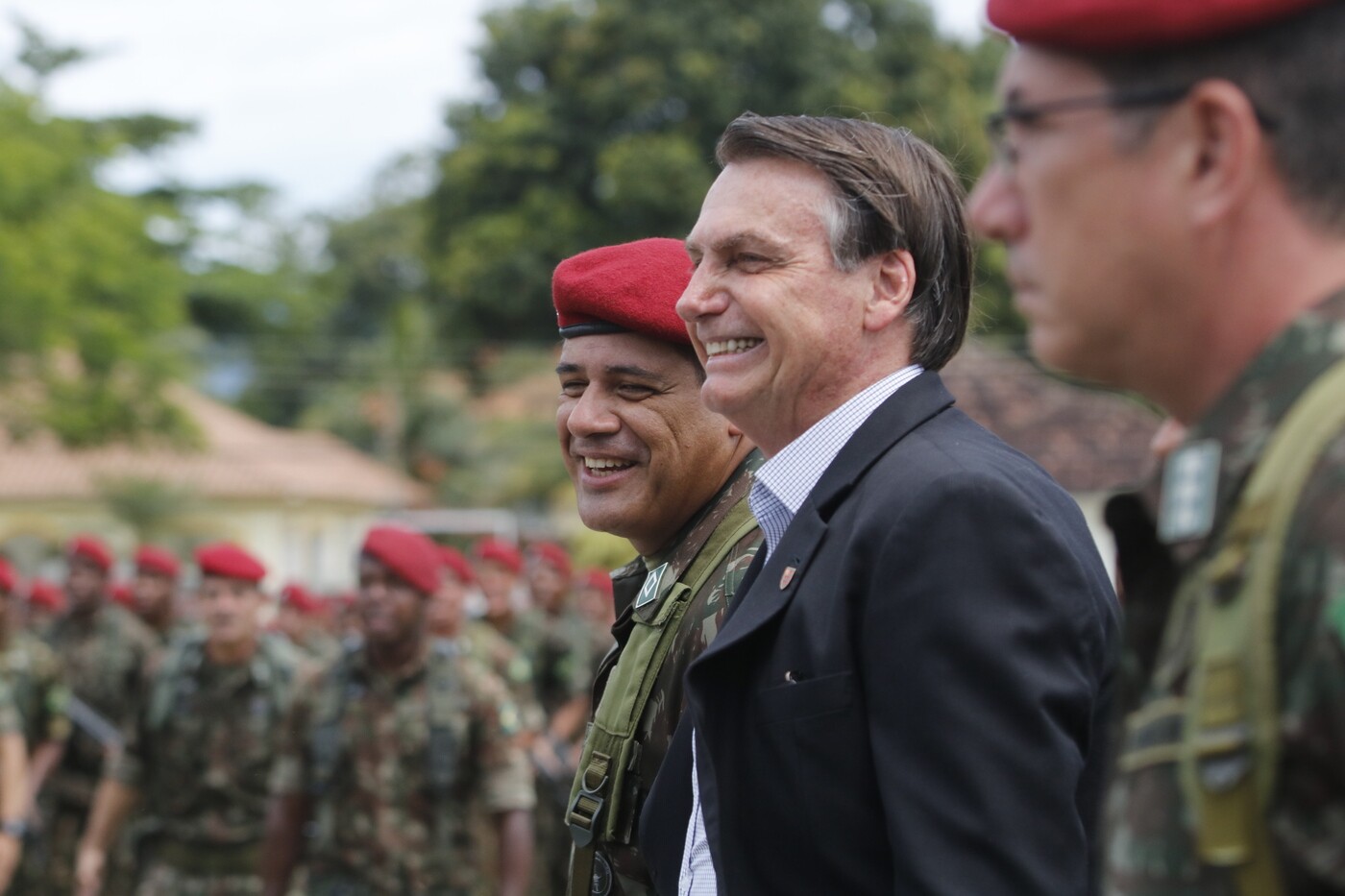 Bolsonaro durante celebração militar