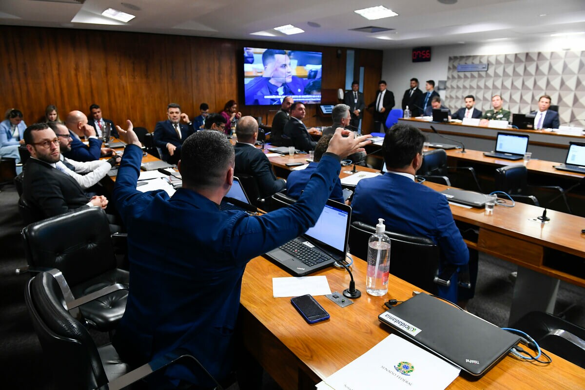 Na imagem, sessão da CPMI do 8 de janeiro.