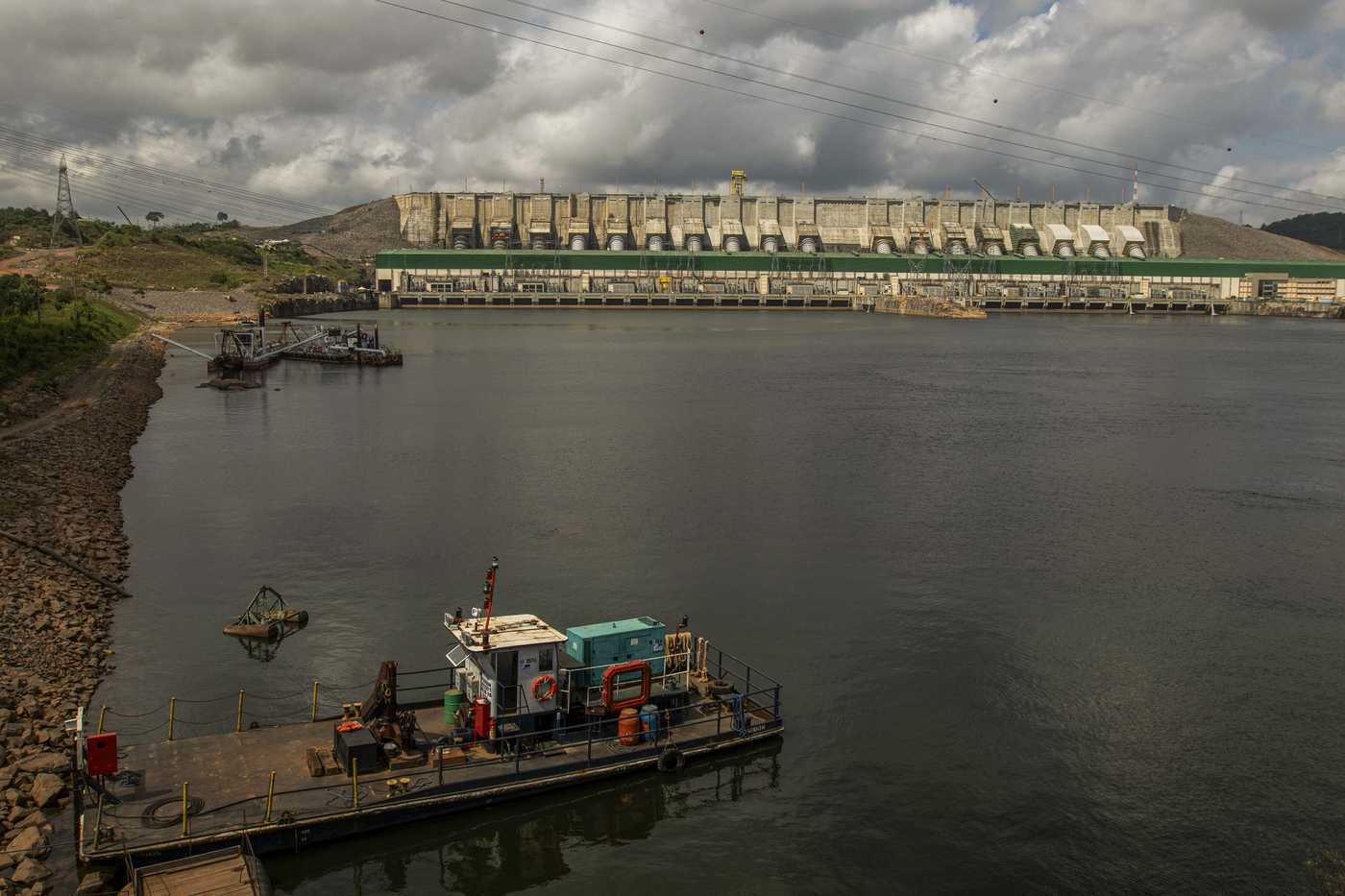 Imagem aérea da hidrelétrica de Belo Monte, no Xingu, Amazônia