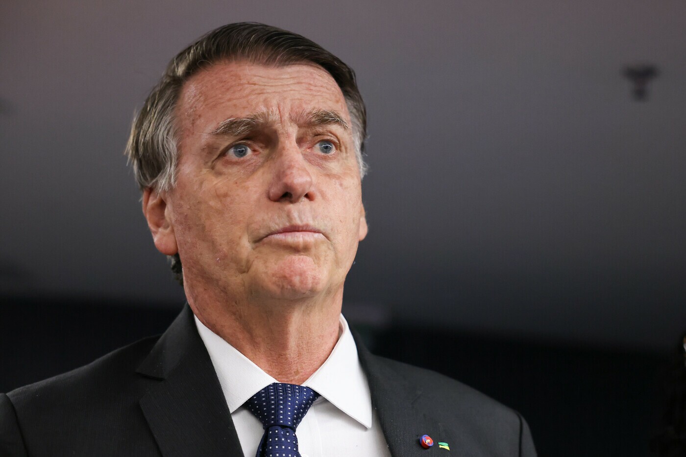 Ex-presidente Jair Bolsonaro durante depoimento no STF no julgamento do plano de golpe