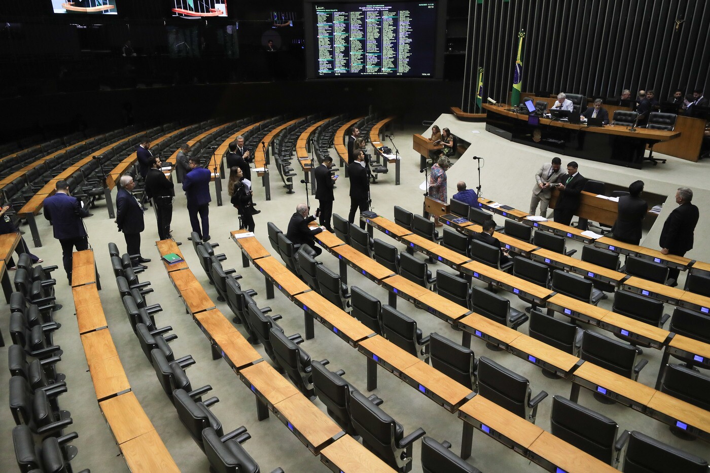 Plenário da câmara dos deputados, durante sessão deliberativa virtual para a votação de propostas.