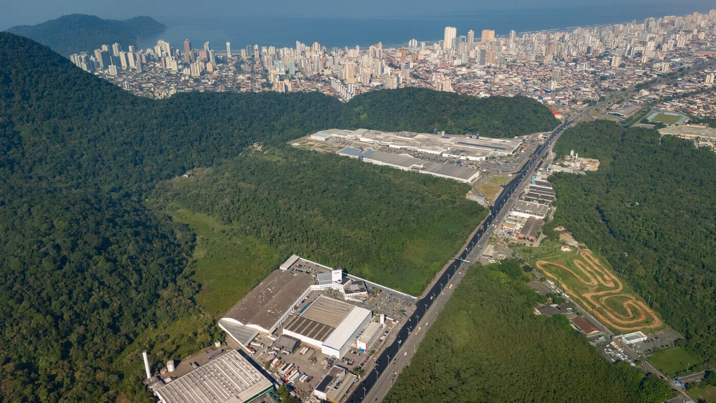 Imagem aérea de Santos, litoral de São Paulo