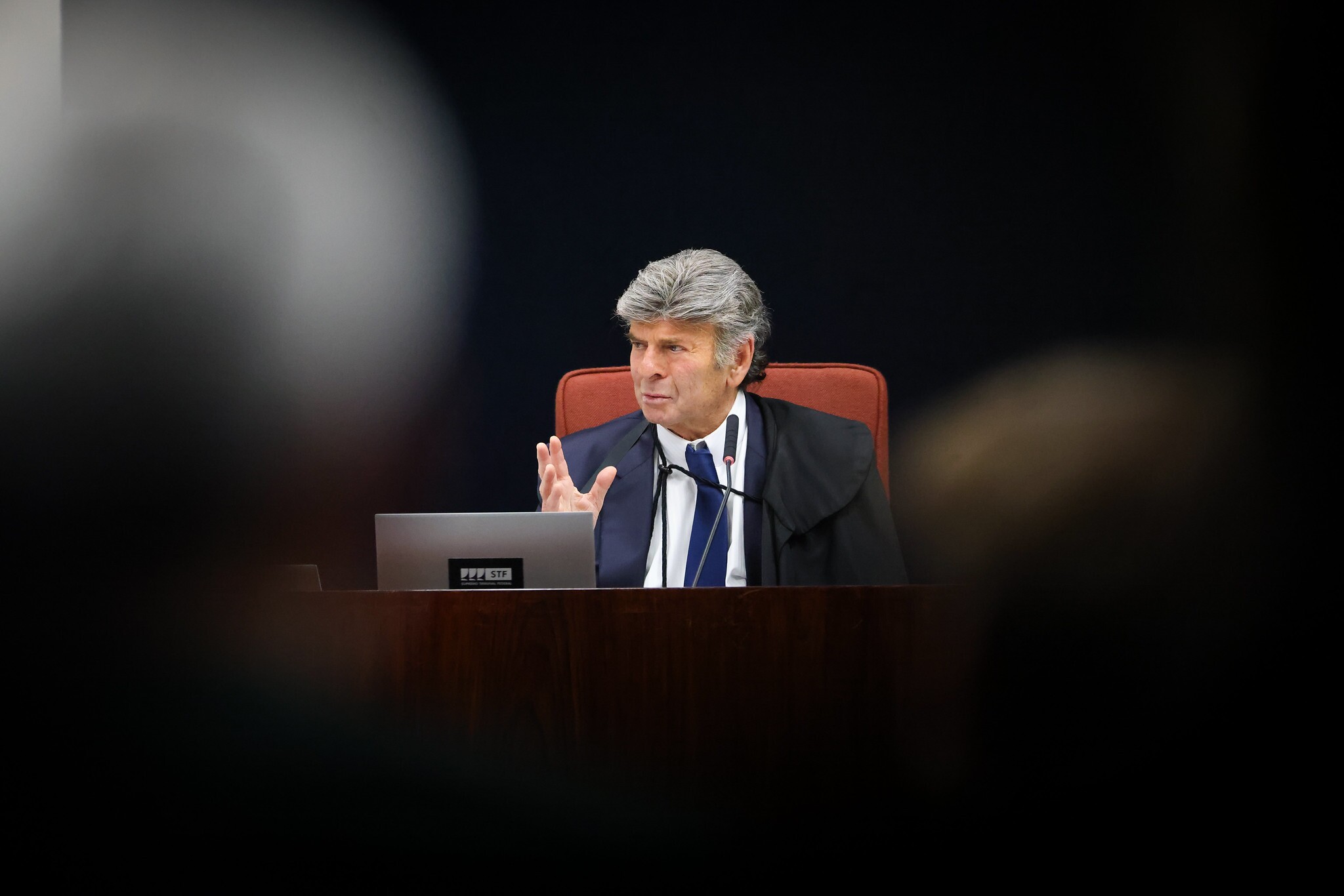 Ministro Luiz Fux durante julgamento do plano de golpe no STF