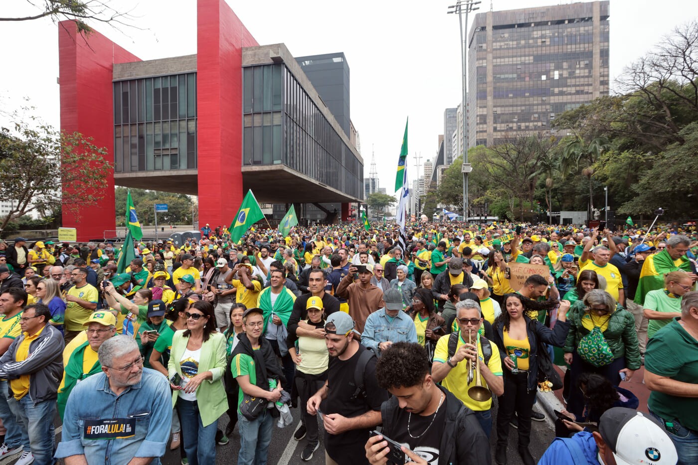 São Paulo (SP), 07/09/2025 - Pessoas participam do evento Reaja Brasil, na Avenida Paulista