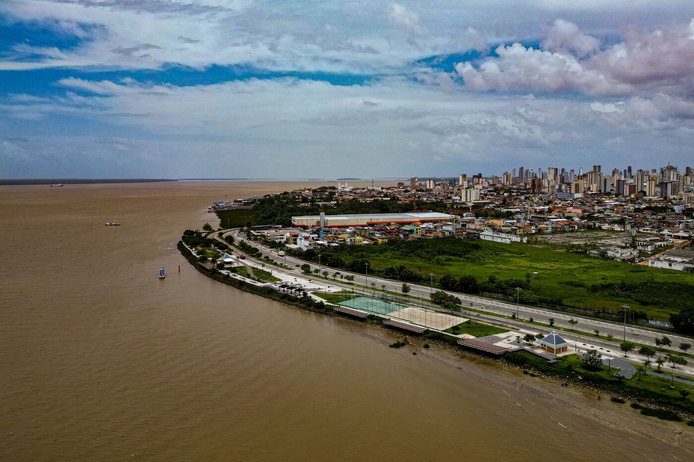 Vista aérea da cidade de Belém, no Pará