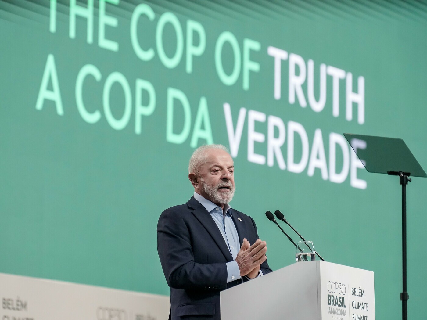 Presidente Lula durante discurso na Cúpula do Clima