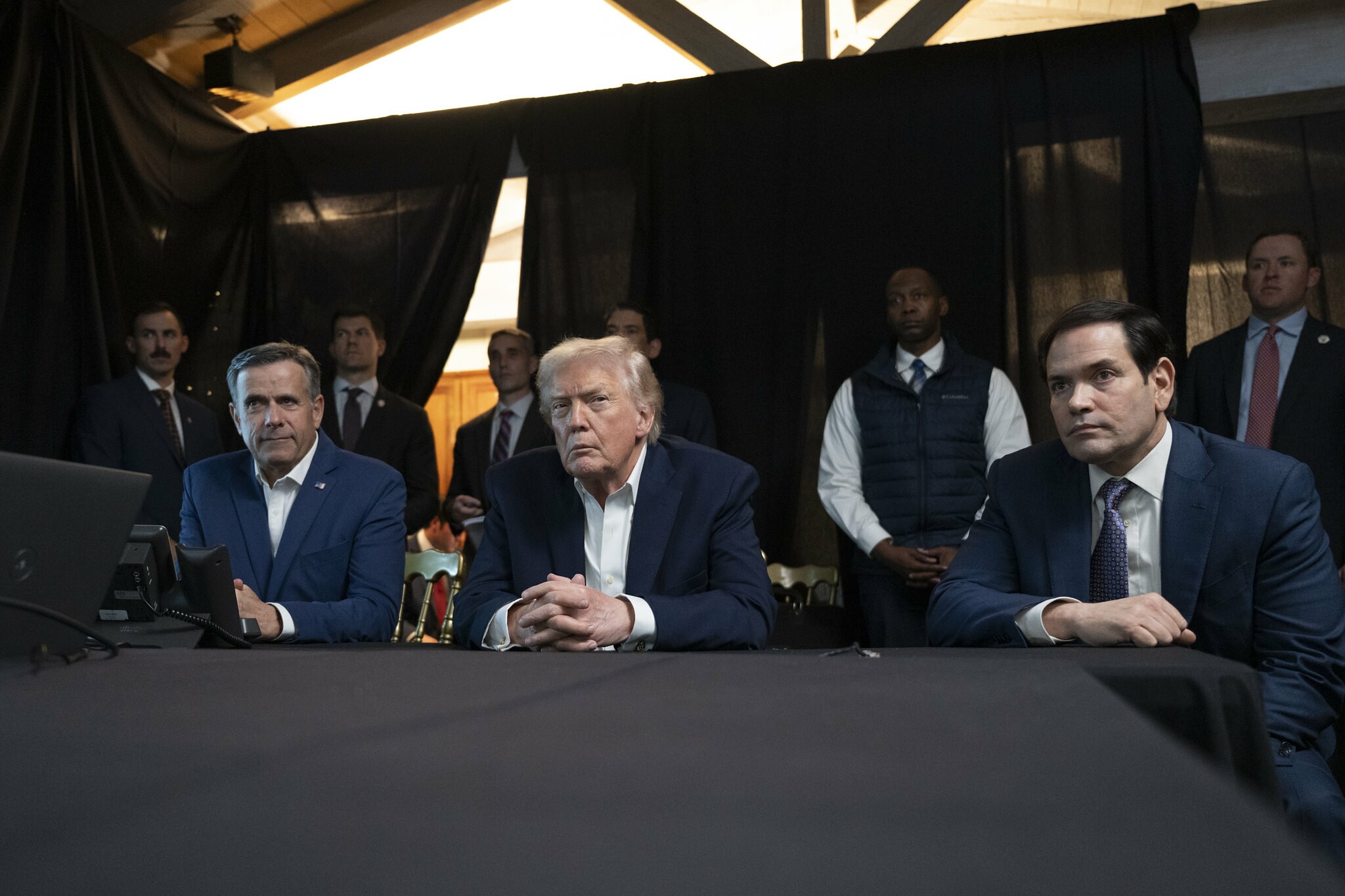 Presidente Donald Trump e o secretário de estado Marco Rubio