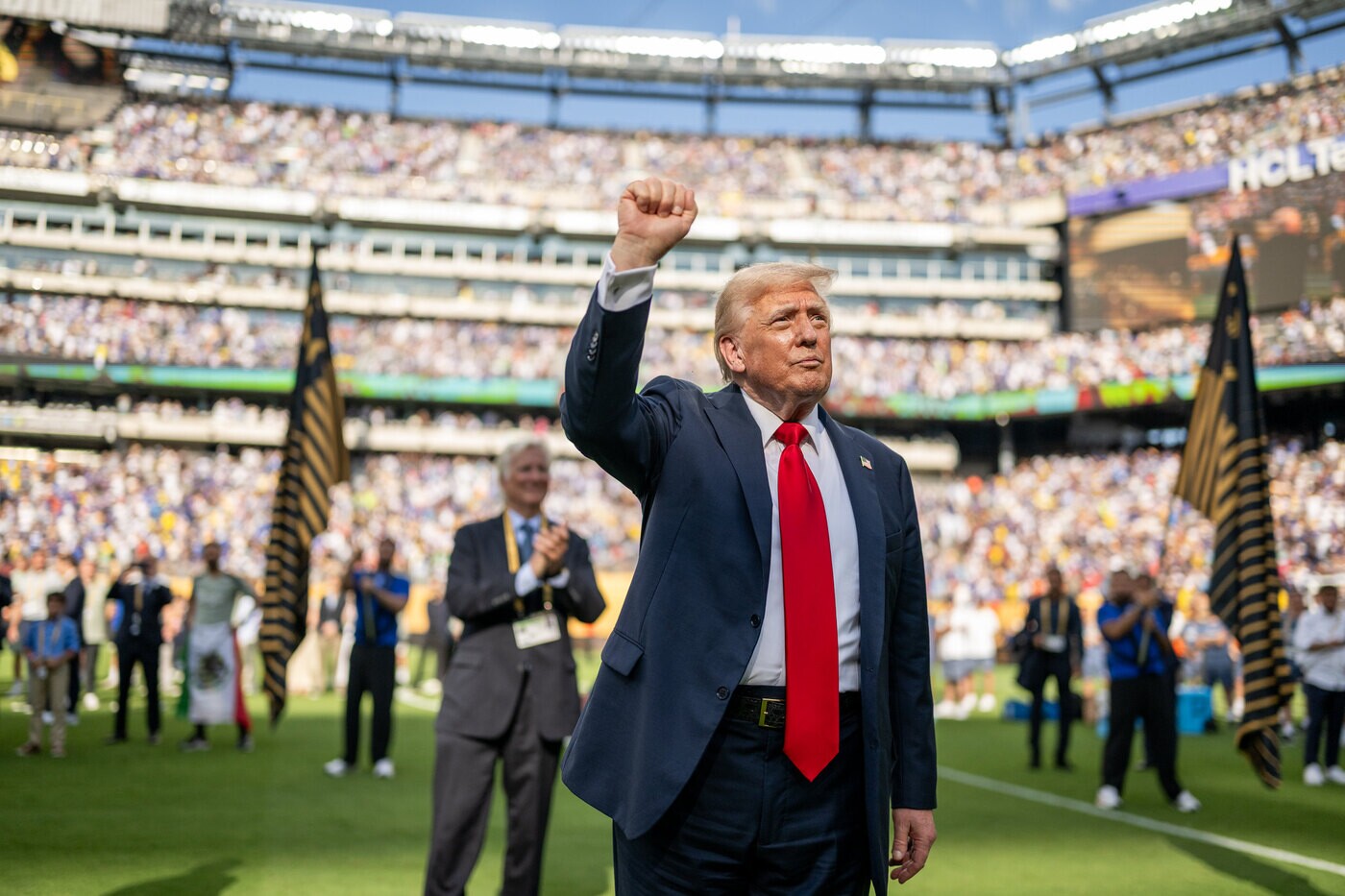 O presidente dos Estados Unidos, Donald Trump, durante a Copa do Mundo Fifa em julho de 2025