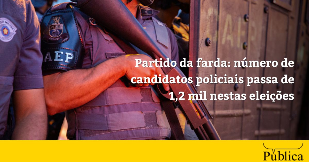 Partido da farda: número de candidatos policiais passa de 1,2 mil nestas eleições